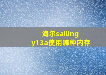 海尔sailing y13a使用哪种内存